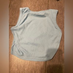Light blue crop top